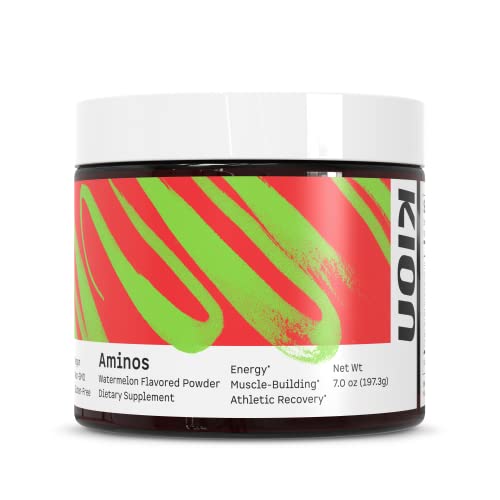 Kion Essential Amino Acids Powder - Amino Acids Supplement for Muscle Recovery, Essential Amino Energy Without Caffeine, EAAs Amino Acids Powder, BCAAs Amino Acids - 30 Servings, Watermelon