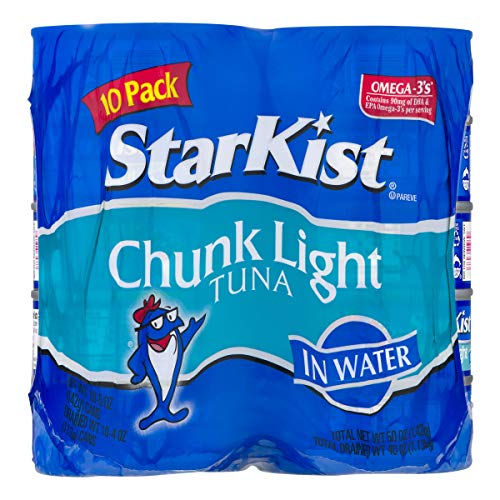 StarKist Chunk Light Tuna in Water - 10 - 5 oz Cans (Pack of 6) - 60 Total Cans