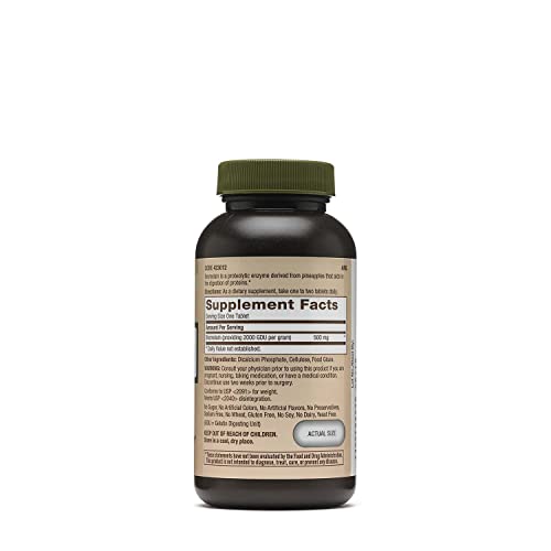 GNC Natural Brand Bromelain 500mg,60 servings