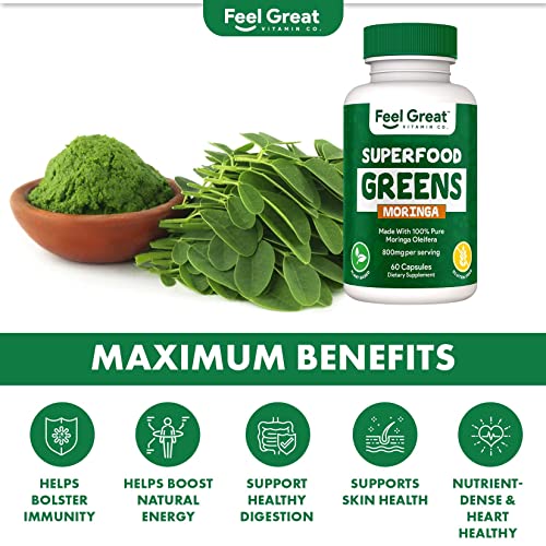 Organic Superfood Greens Fruit & Vegetable Supplement by Feel Great Vitamin Co.