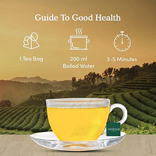 VAHDAM, Organic Turmeric Ginger Herbal Tea Bags (100 Count) Caffeine Free, Gluten-Free & Non-GMO - Packed in Resealable Ziplock Pouch