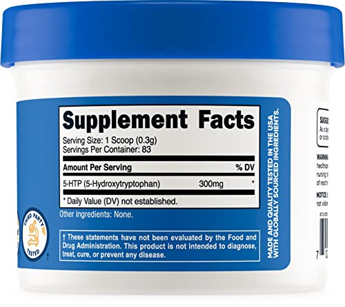 Nutricost 5-HTP Powder 25 Grams (300mg Per Serving) - Gluten Free & Non-GMO, Pure 5-htp