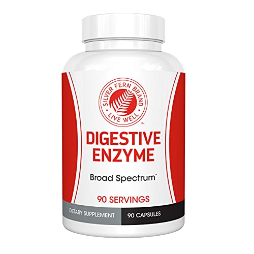 Silver Fern Brand Ultimate High Potency Digestive Enzyme Supplement - 100% Intestinal Coverage - Digestive Comfort - Improve Food Tolerability