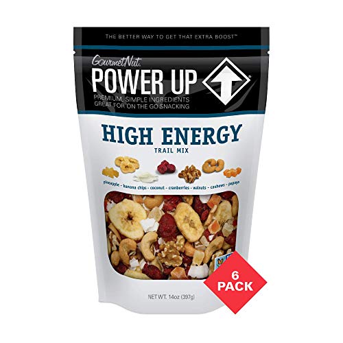 Power Up High Energy Trail Mix, Keto-Friendly, Vegan, Gluten-Free, Non-GMO, 14 Oz (Pack of 6)