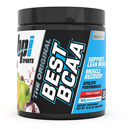 BPI Sports Best BCAA - Building Blocks of Protein and Muscle - Post-Workout Recovery - Weight Loss Support - Fruit Punch, 30 Servings, 300 grams