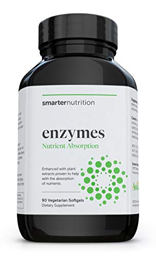 Smarter Nutrition Enzymes - Daily Digestive Aids with 16 Different Natural Enzymes, Nutrient Absorption Aid w Bromelain, Papain, Lactase, AstraGin (1-Month Supply - 90 Capsules)