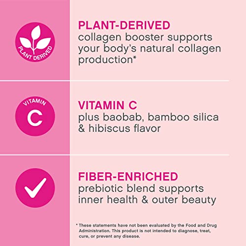 NeoCell Vegan Beauty Builder Collagen Alternative; Plant-Based Vegan Collagen-Booster Supports Collagen Production; Hibiscus Flavored; 8 g Powder/Serv; 30 Servs; 8.5 Oz,*
