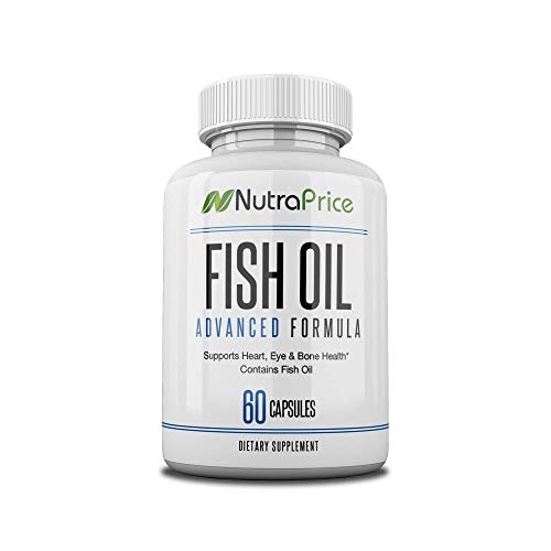 NutraPrice Fish Oil 2000 mg Omega-3 Fatty Acids EPA and DPA, Daily Supplement for Men and Women, Advanced Formula to Support Heart, Eye, Bone, Joint Health, Made in USA, 60 Soft Gel Capsules (1pk)