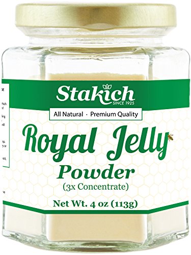 Stakich Royal Jelly Powder - 4 Ounce - 3X Concentrate - Freeze Dried, Pure, Natural
