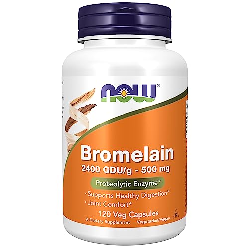 NOW Bromelain 500 mg,120 Veg Capsules
