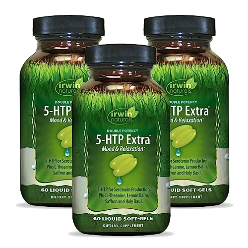 Irwin Naturals Double Potency 5-HTP Extra Supplement, 60 Count ( Pack of 3 )