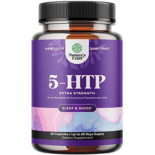 5 HTP Supplement 5-Hydroxytryptophan - 5HTP 100mg Gentle Herbal Sleep Supplement and Mood Enhancer - 5-HTP 100 mg Mood Support Supplement and Sleep Support Capsules from Griffonia Simplicifolia
