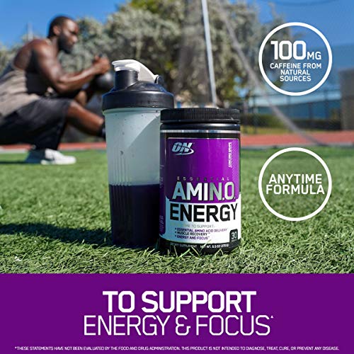 Optimum Nutrition Amino Energy - Pre Workout with Green Tea, BCAA, Amino Acids, Keto Friendly, Green Coffee Extract, Energy Powder