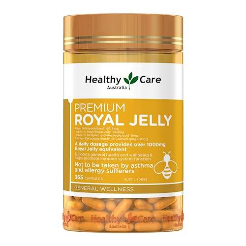 Healthy Care Royal Jelly 1000 365 Capsules Supplements Made in Australia