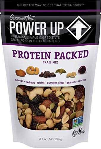 Power Up Trail Mix, Protein Packed, Non-GMO, Vegan, Gluten Free, Keto-Friendly, Paleo-Friendly, No Artificial Ingredients, 14oz Bag (Pack of 6)