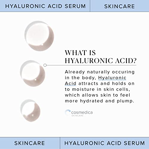 Hyaluronic Acid Serum for Skin 100% Pure Anti Aging Serum Intense Hydration Moisture Non greasy Paraben free, Wrinkle Reducing and Brightening Serum (Pro Formula) 2oz