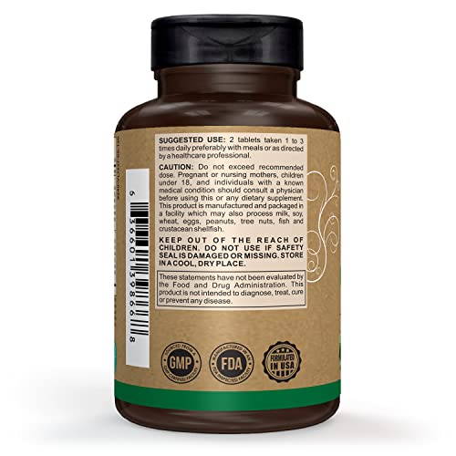 Pomona Wellness Super Greens Supplement, Full of Superfood Vitamins & Minerals, Fruits & Vegetable, Greens Powder for Bloating and Digestion, Gut Health, USDA Organic, Non-GMO, 120 Tablets