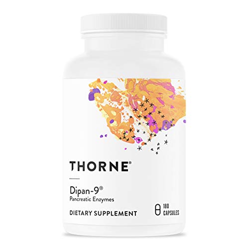 Thorne Pancreatic Enzymes (Formerly Dipan-9) - Pancreatic Enzymes for Digestive Support and Nutrient Absorption - 180 Capsules - 90 Servings