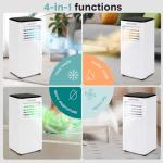SereneLife 8000 BTU Portable Air Conditioner with Heat, Compact 4-in-1 Portable AC & Heater for Room Up to 350 Sq Ft with Dehumidifier & Fan Function, Remote Control, Window Mount Kit, 13" x 11" x 26"