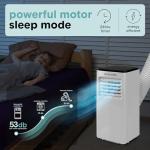 SereneLife 8000 BTU Portable Air Conditioner with Heat, Compact 4-in-1 Portable AC & Heater for Room Up to 350 Sq Ft with Dehumidifier & Fan Function, Remote Control, Window Mount Kit, 13" x 11" x 26"