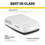Dometic Penguin II High Efficiency, Low Profile Rooftop Air Conditioner, Ducted or Non-Ducted Application, 13.5K BTU, Polar White, Cool Only, No Pre-Installed Controls