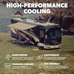 Dometic Penguin II High Efficiency, Low Profile Rooftop Air Conditioner, Ducted or Non-Ducted Application, 13.5K BTU, Polar White, Cool Only, No Pre-Installed Controls