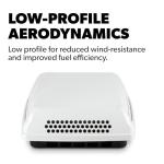 Dometic Penguin II High Efficiency, Low Profile Rooftop Air Conditioner, Ducted or Non-Ducted Application, 13.5K BTU, Polar White, Cool Only, No Pre-Installed Controls