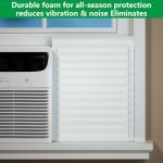 Window Air Conditioner Side Insulated Panel, 2PIC Insulation Panels Window Seal Kit With 4 pressure strips, WinterSummer Winter Heat and Draft Insulating (Window Air Conditioner Side Insulated Panel)