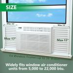 Window Air Conditioner Side Insulated Panel, 2PIC Insulation Panels Window Seal Kit With 4 pressure strips, WinterSummer Winter Heat and Draft Insulating (Window Air Conditioner Side Insulated Panel)