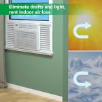 Window Air Conditioner Side Insulated Panel, 2PIC Insulation Panels Window Seal Kit With 4 pressure strips, WinterSummer Winter Heat and Draft Insulating (Window Air Conditioner Side Insulated Panel)