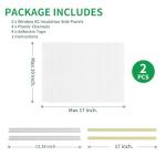 Window Air Conditioner Side Insulated Panel, 2PIC Insulation Panels Window Seal Kit With 4 pressure strips, WinterSummer Winter Heat and Draft Insulating (Window Air Conditioner Side Insulated Panel)