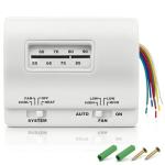 7330F3852 RV Air Conditioner Thermostat, Single Stage Heating & Cooling Control Compatible with Coleman Mach Series,White