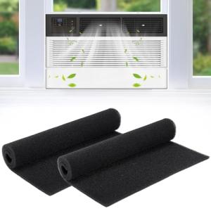 MEWTOGO 2 Pcs Window Air Conditioner Filters - 24 x 15 x 1/4 in Cut to Fit Foam Replacement Filters, Compatible with FRIEDRICH, GE, HEPA, Next Gen AC Window Unit Air Purifier