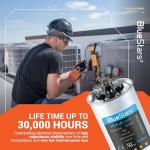 [UL Certified] BlueStars 35+5 uF 35/5 MFD 370-440VAC Dual Run Round Air Conditioner Capacitor - Fits AC Unit Fan Motor Start or Heat Pump or Condenser Straight Cool - Replaces 97F9834 Z97F9834