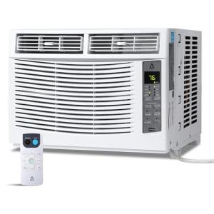 Towallmark 6,000 Btu Window Air Conditioner, Cools Up to 250 Sq. Ft with Cooling, Dehumidifier, 3 Fan Speed, Window-Mounted Room Ac Window Unit with Remote, Easy Install Kit for Home