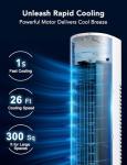 AIRTHRYL Windowless Portable Air Conditioner, 35" Evaporative Air Cooler with Remote, 3 Speeds, Large Water Tank, Oscillating Cooling Fan, 7H Smart Timer, Quiet Swamp Cooler for Home Bedroom Indoor