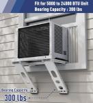 LEOPO No Drilling Air Conditioner Support Bracket,Fits Single & Double-Hung Windows, Heavy Duty Steel Holds Up to 300lbs, for 5000-24000 BTU Units