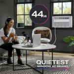 GE PROFILE PWDV12WWF 12,000 BTU Inverter Window Air Conditioner Unit Energy Efficient AC Cooling up to 550 sq ft, Ultra Quiet, Smart Home Capable, Includes Remote and Install Kit, White
