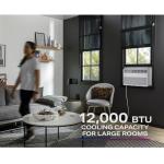 GE PROFILE PWDV12WWF 12,000 BTU Inverter Window Air Conditioner Unit Energy Efficient AC Cooling up to 550 sq ft, Ultra Quiet, Smart Home Capable, Includes Remote and Install Kit, White