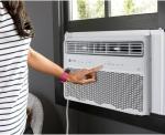 GE PROFILE PWDV12WWF 12,000 BTU Inverter Window Air Conditioner Unit Energy Efficient AC Cooling up to 550 sq ft, Ultra Quiet, Smart Home Capable, Includes Remote and Install Kit, White