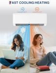 Garvee 9,000 BTU Mini Split Air Conditioner with Heat Pump, 18.5 SEER, Cools Up to 750 Sq. Ft, Energy Efficient Inverter AC with Installation Kit & Remote, Ductless AC Unit with Pre-Charged Condenser