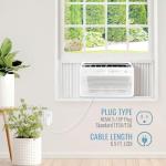 Keystone 10,000 BTU Window Mounted Inverter Air Conditioner, 115V, Energy Star Window Air Conditioner for Rooms up to 450-Sq.Ft. with Quiet Operation and Remote Control