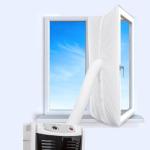 Portable Air Conditioner Window Seal Kit,Hot Air Stop Air Exchange Guards with Zip 158 inch ac Window Seal Kit Hot Air Stop Air Exchange Guards with Zipper Portable air Conditioner Window kit