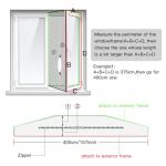 Portable Air Conditioner Window Seal Kit,Hot Air Stop Air Exchange Guards with Zip 158 inch ac Window Seal Kit Hot Air Stop Air Exchange Guards with Zipper Portable air Conditioner Window kit