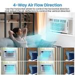 8000 BTU Window Air Conditioner with WiFi, Window AC Unit Cools Up to 350 Sq. Ft., Energy Saving with Remote & App Control & Timer Function, Perfect for Small Rooms, Living Room, Office