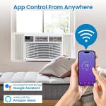 8000 BTU Window Air Conditioner with WiFi, Window AC Unit Cools Up to 350 Sq. Ft., Energy Saving with Remote & App Control & Timer Function, Perfect for Small Rooms, Living Room, Office