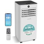 SereneLife 10,000 BTU Portable Air Conditioner and Heater, Small AC with Dehumidifier and Fan, Wifi Function, Mini AC Unit with 450 Sq. Ft. Coverage, Includes Remote Control and Window Mount Kit