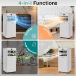 SereneLife 10,000 BTU Portable Air Conditioner and Heater, Small AC with Dehumidifier and Fan, Wifi Function, Mini AC Unit with 450 Sq. Ft. Coverage, Includes Remote Control and Window Mount Kit