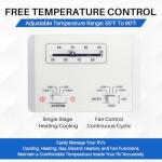 Lrichy OEM 7330G3351 RV Air Conditioner Thermostat Replacement for Coleman Mach Series, 7330F3852 Single Stage Heating/Cooling Control Unit for RV AC Systems, White, 7330F3852