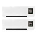 Climafy Portable Ductless Air Conditioner, Wall Mounted Split Max Air Conditioner, Mini Split Ac/Heating System Super Quiet Fast Cooling/Heating for Bedroom Living Room A 2PCS